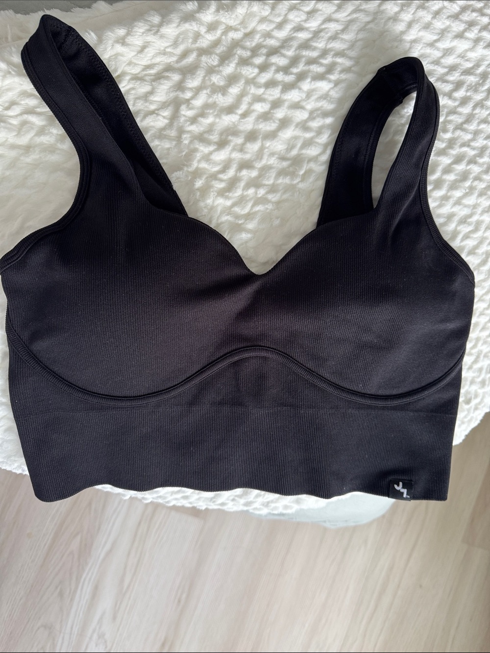 JoyLab Black Longline Seamless Padded Sports Bralette